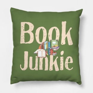 Book Junkie for Reading Addicts Pillow