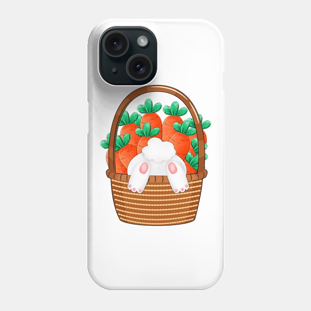 Easter Basket Bunny Rabbit Phone Case by lunamoonart