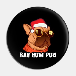 Christmas Xmas Family Matching Funny Bah Hum Pug Pin