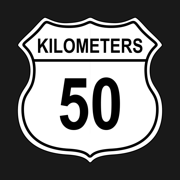 50 Kilometer US Highway Sign by IORS