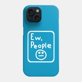 White Line Ew People Frame Graphic Phone Case