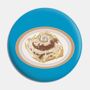 Cinnamon roll cartoon illustration Pin