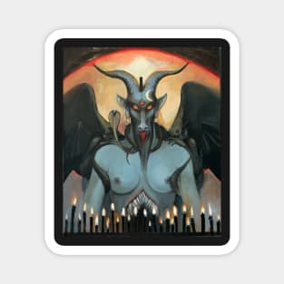 Satan of Black Candles Magnet