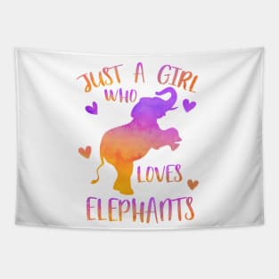 Just a girl who loves elephants Tapestry