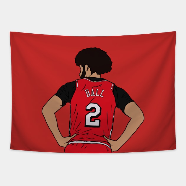 Lonzo Ball Back-To Tapestry by rattraptees