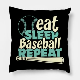 Eat Sleep Baseball repeat Pillow