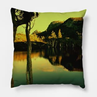 Tasmanian mountain tarn at sunset Pillow