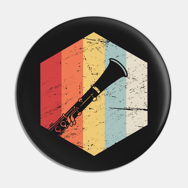 Retro Vintage Clarinet Pin by MeatMan