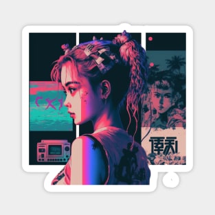 Vaporwave Magnet