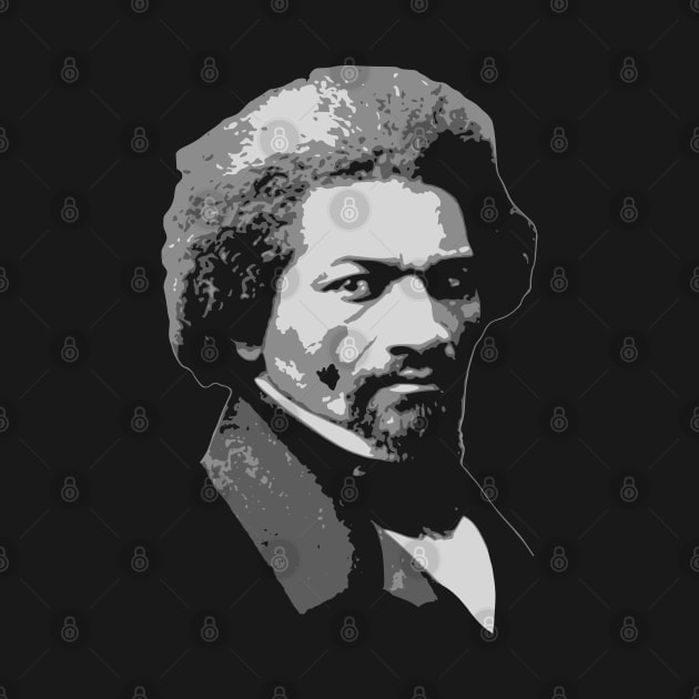 Frederick Douglass Black and White by Nerd_art