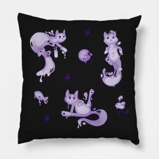 Space Cats - Purple Slime Alien Pillow