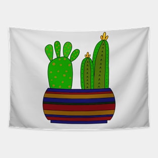 Cute Cactus Design #99: Enough Room For 2 Types Of Cacti Tapestry