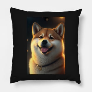 Happy Shiba Inu Dog Pillow