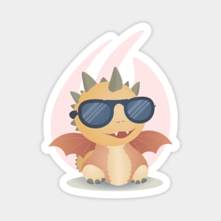 Baby Dragon with Sunglasses Magnet