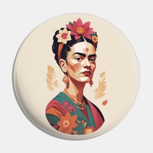 Frida Kahlo: Artistic Illustration Pin