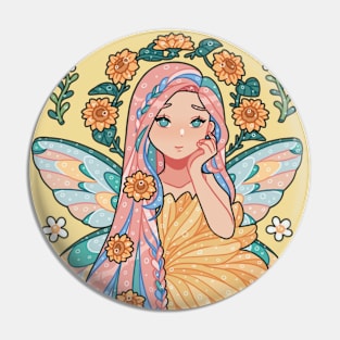 Sunflower Fairy Pin