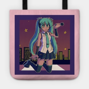 Vaporwave aesthetics anime girl Tote