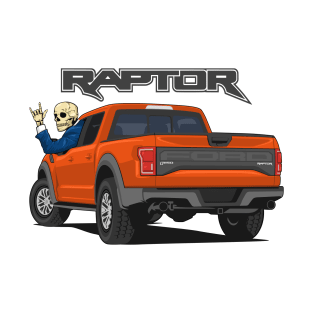 Truck ranger raptor f150 4x4 hand skull metal orange T-Shirt