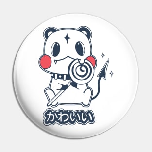 Kawaii Devil Racoon Pin