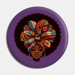 Afrocentric Woman With Afro Hair T-Shirt Pin