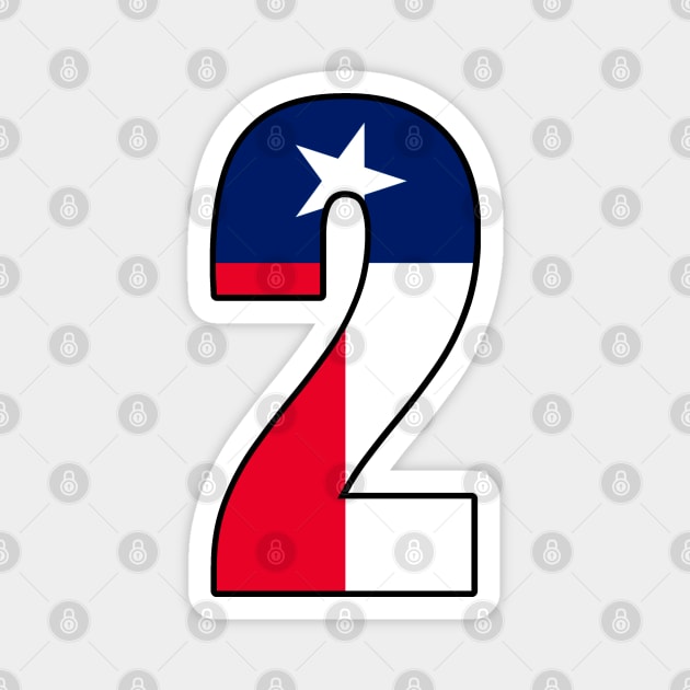 Number 2 Texas Flag Magnet by la chataigne qui vole ⭐⭐⭐⭐⭐