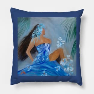 Blue Sarong Pillow