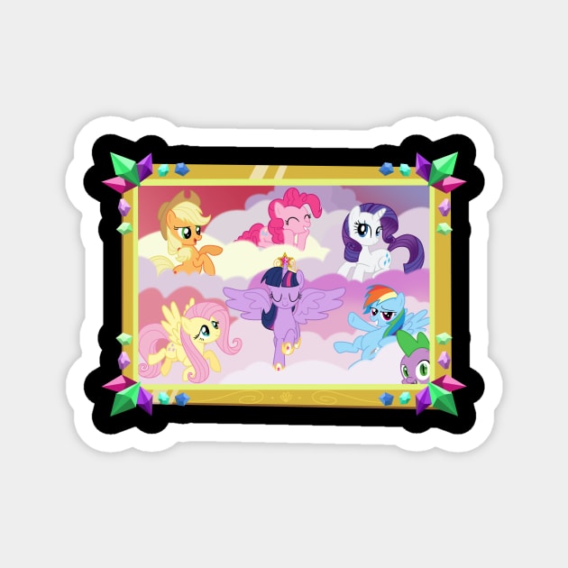 MLP Mane Six Portrait Magnet by SkysLimitTees