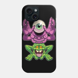 Bug eyed ghost and Slimer Phone Case