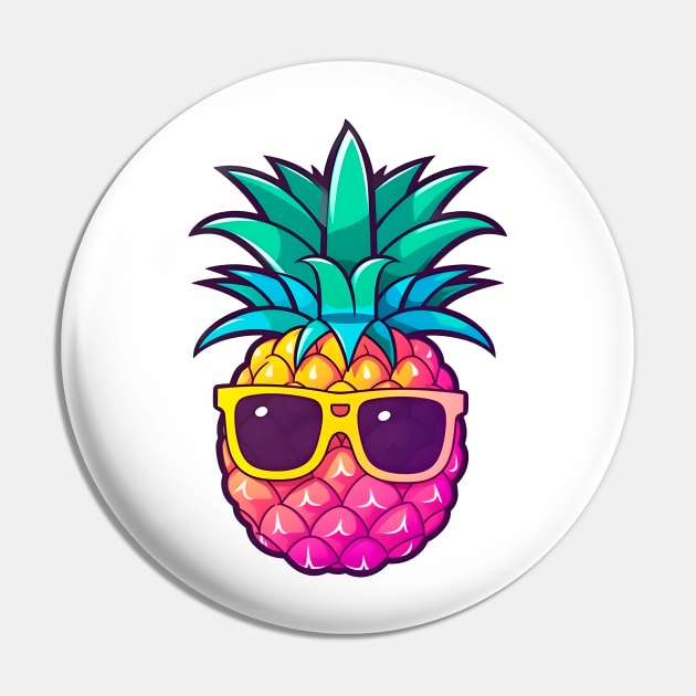 Pinapple Sunglasses Pin by H3ll Studio