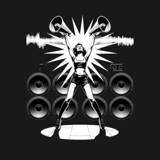 Boxenluder - Speakers at rock concert and dancing queen T-Shirt