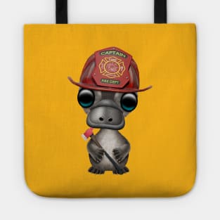 Cute Baby Platypus Firefighter Tote