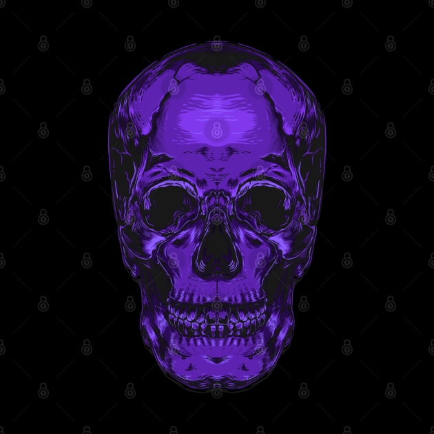 Purple Skull Head by Merchsides