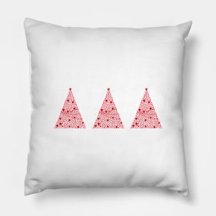 Made of shining red stars elegant Christmas tree Pillow