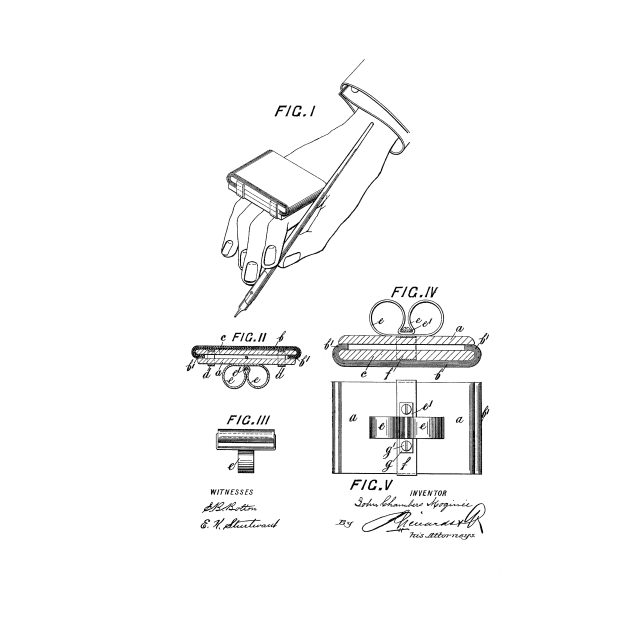 Blotting Pad Vintage Patent Hand Drawing by TheYoungDesigns