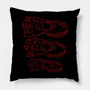 Daspletosaurus Tarbosaurus Tyrannosaurus Rex fossil skulls Pillow