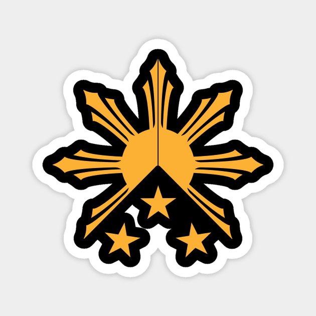 Tribal Philippines Filipino Sun and Stars Flag by AiReal Apparel Magnet by airealapparel