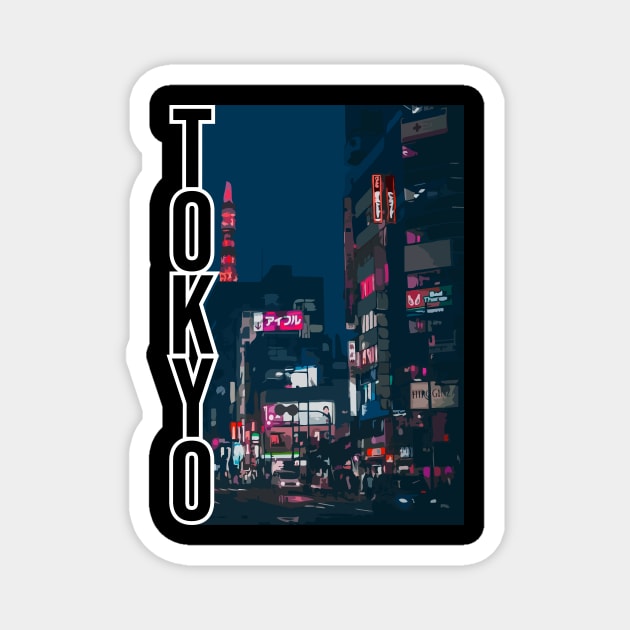 Tokyo City Magnet by Widmore