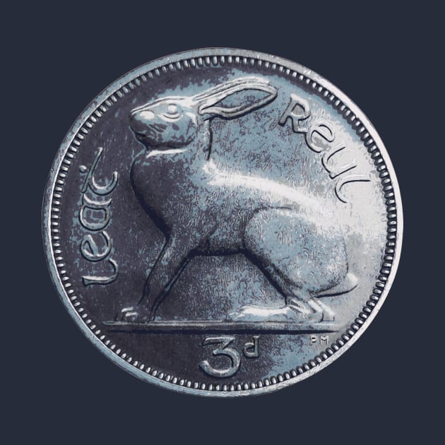 Lucky Irish Threepence Coin by Peadro