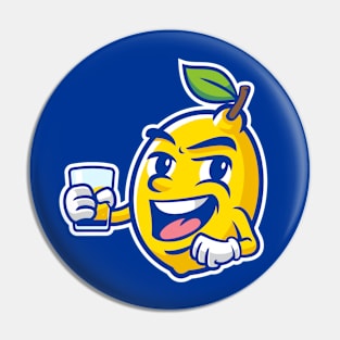 Happy Lemon Mascot Pin