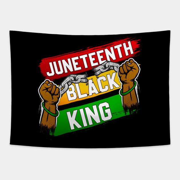 Juneteenth Black King T-Shirt Tapestry by ahadnur9926