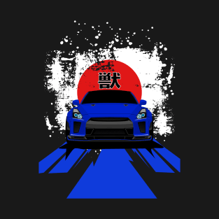 R35 jdm car flag japan T-Shirt