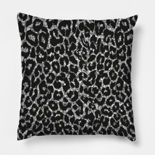 Silver Leopard Pillow