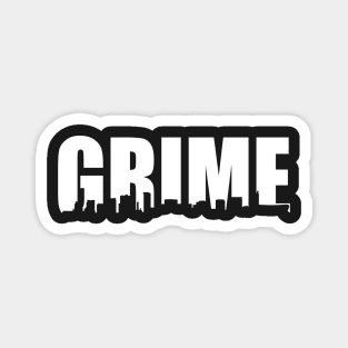 Grime Birmingham Skyline - WHITE Magnet