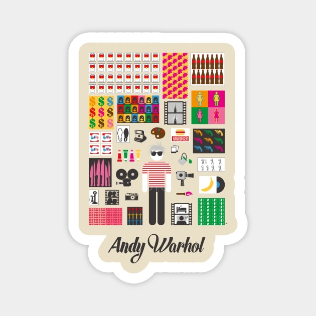 Andy Warhol Magnet by viktorhertz