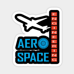 Aerospace engineering, aircraft engineer text, airplane picture Magnet