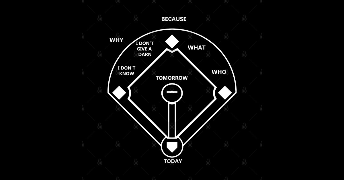 Who's On First Baseball Love Funny Classic Baseball TShirt TeePublic