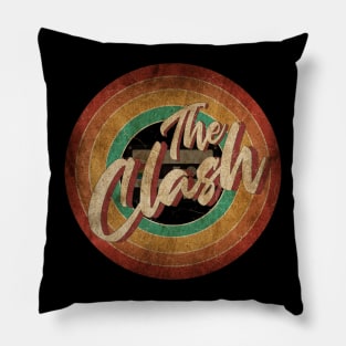 The Clash Vintage Circle Art Pillow