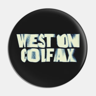 West on Colfax distort logo Pin