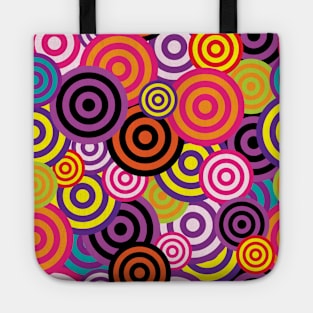 Colorful circles modern art pattern design Tote