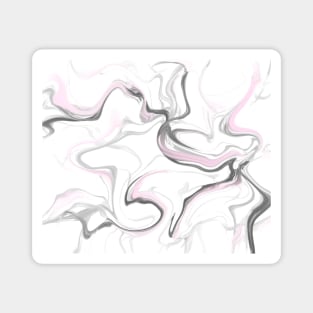 Pink and Gray Marble Art Magnet